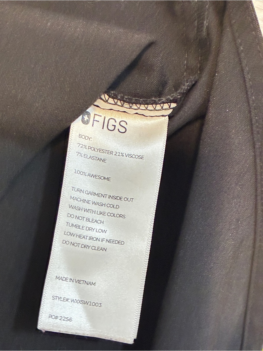 Figs Black Cap-Sleeve Tunic Top - Picture 7 of 8